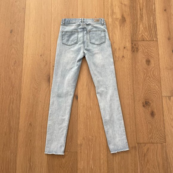 RSQ Jeans Girls 12 Tilly’s Blue Super High Rise Jeggings Denim Light Wash - Picture 7 of 16